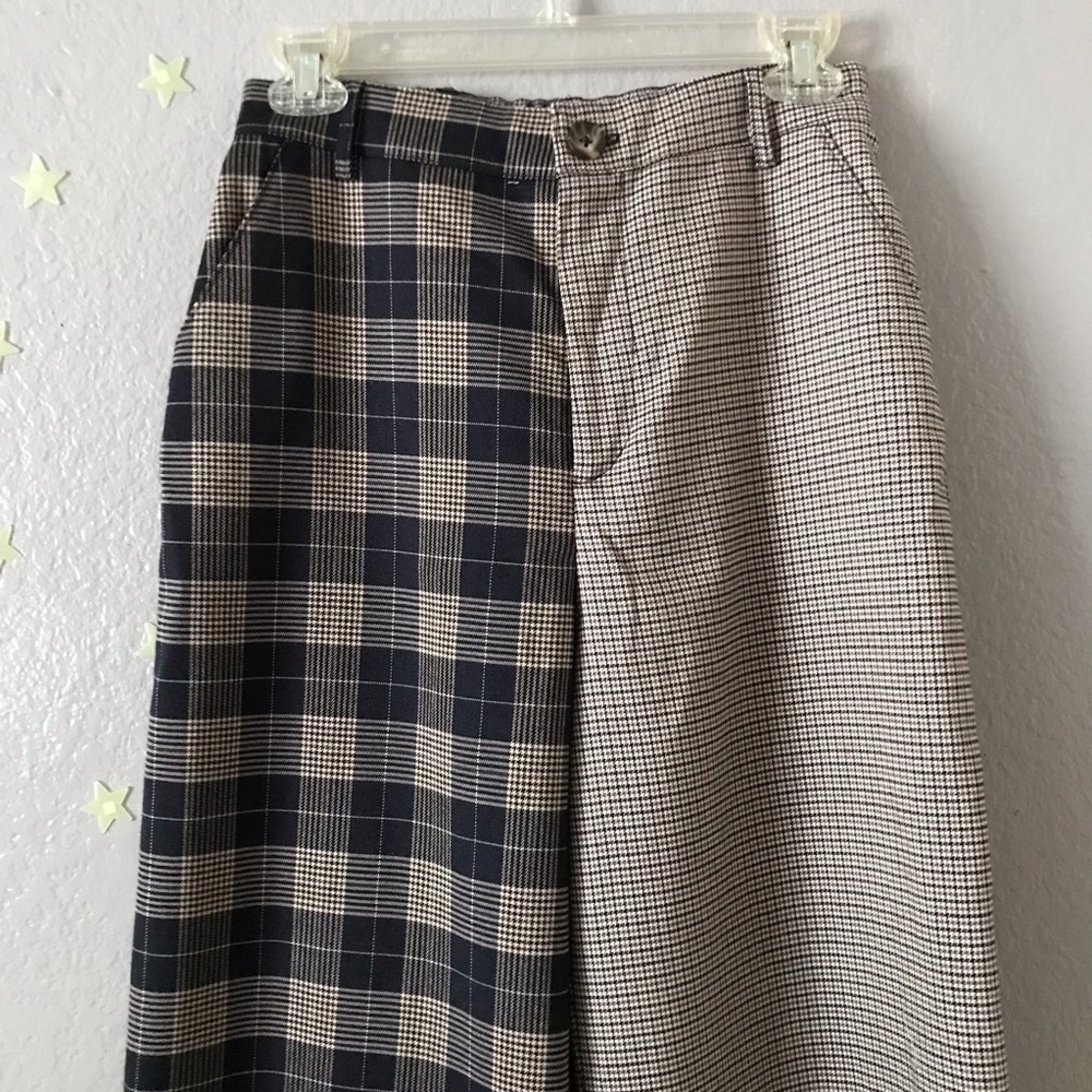 Two Tone/Pattern Plaid Trousers - image 4